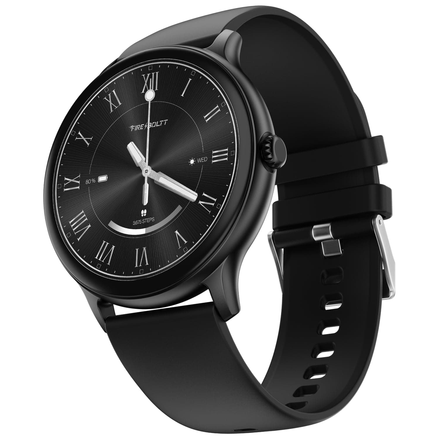 Phoenix Round Smart Watch 1.38″ HD Display with Bluetooth Calling, SpO2 & Heart Rate Monitor, 120+ Sports Modes, IP67 Waterproof, Fitness Tracker Smartwatch for Men & Women - Black