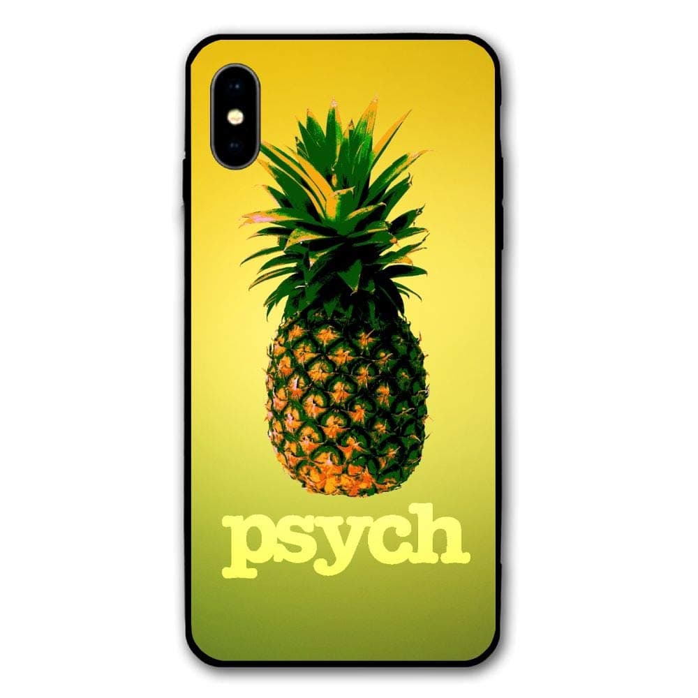 Happy Index Psych Pineapple iPhone Xs Case/iPhone X Case Soft TPU Shell Full Protective Bumper Anti-Scratch Case Enhanced Grip Protective Defender Cover