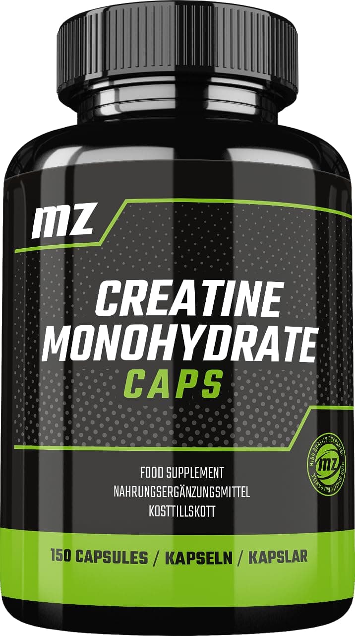 Creatine Monohydrate 3500 mg per Serving - 150 Capsules - 1 Month Supply - Enhances Physical Performance - by MZ
