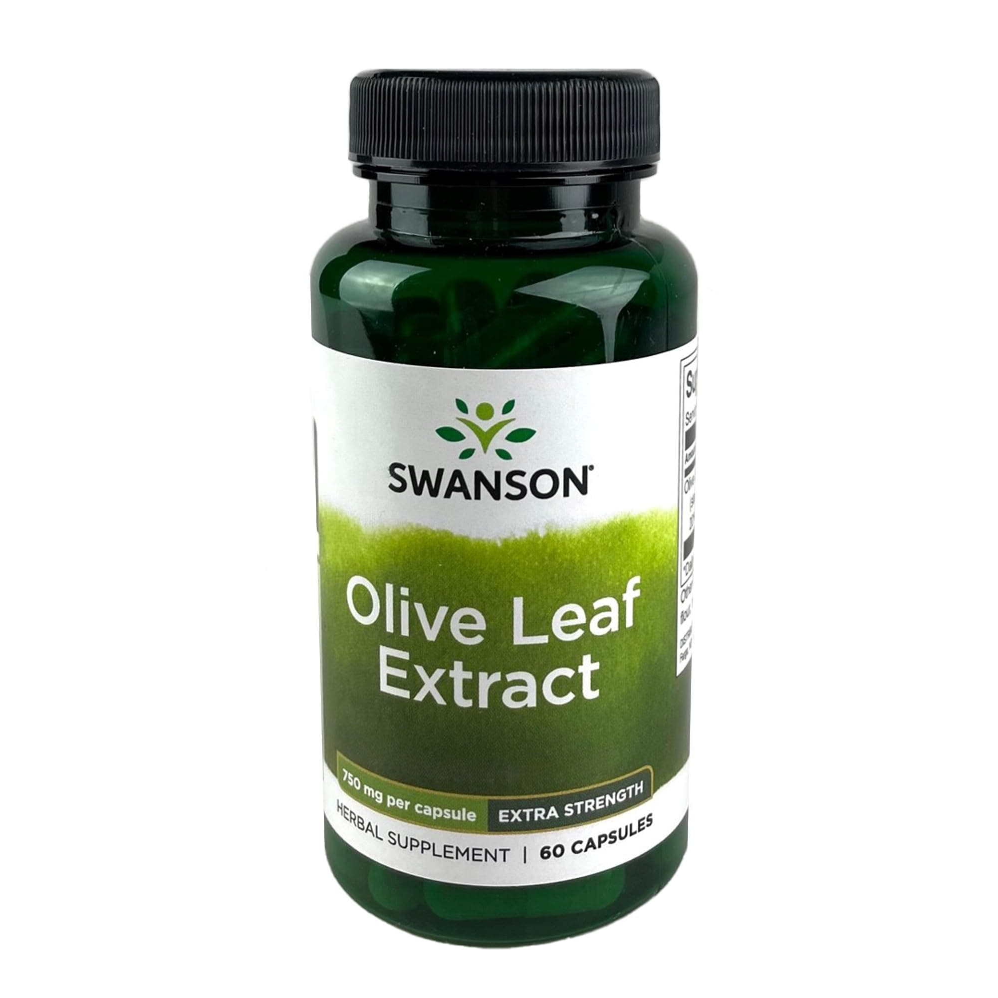 Swanson Super Strength Olive Leaf Extract (750 mg, 60 Caps)