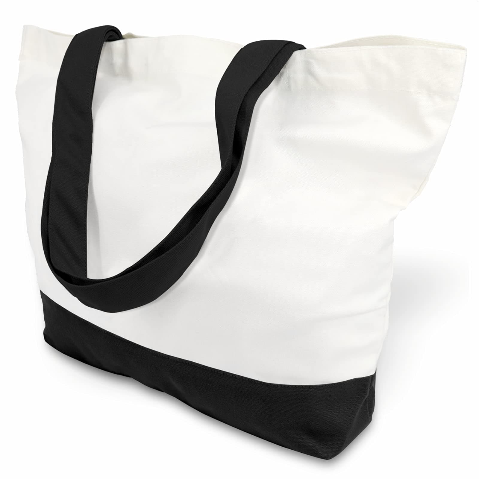 Two-Tone Cotton Canvas Tote Bag