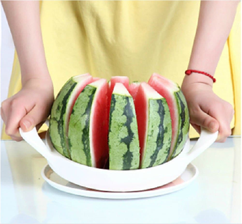 Qyz@ Stainless Steel Muti-function Fruit Cutter Watermelon Cut Artifact Cantaloupe Slicer