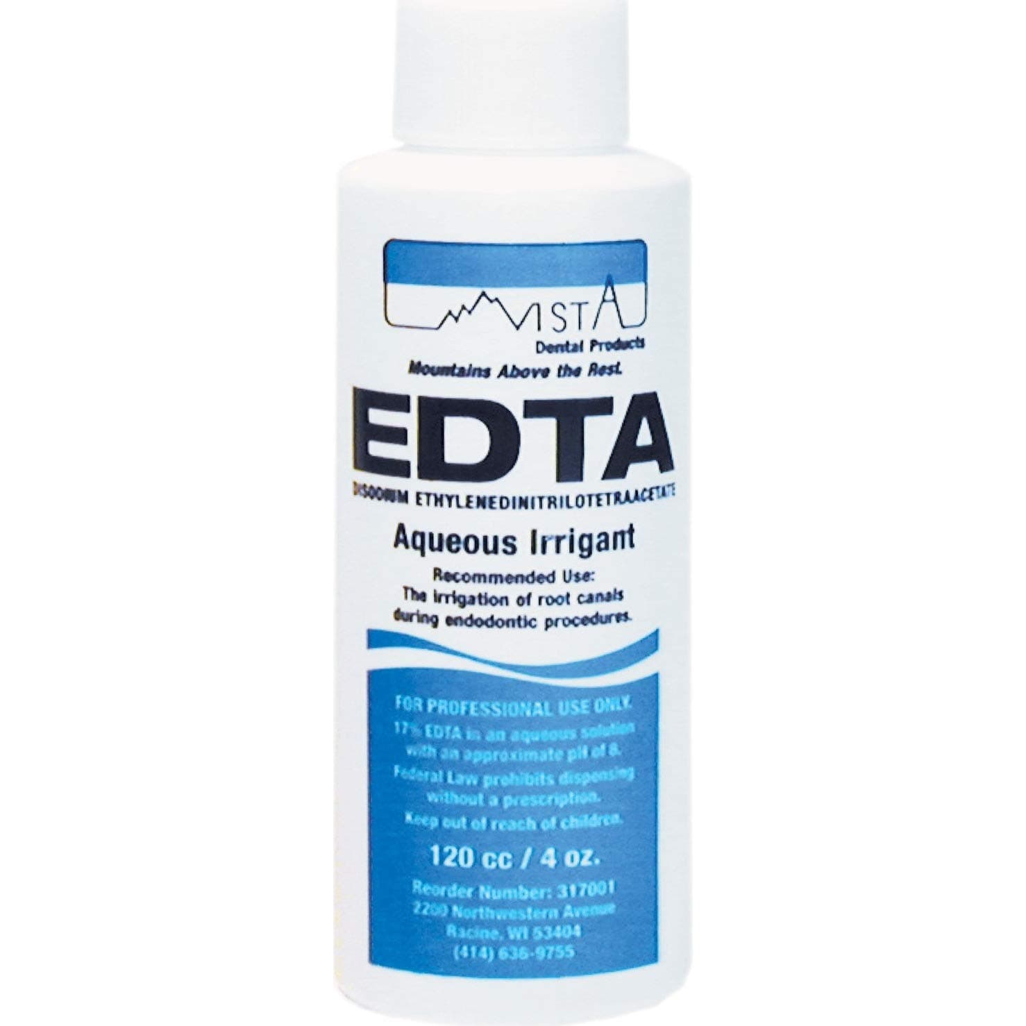 EDTA Cleanser 17% Aqueous EDTA Solution 120 mL Liquid Bottle Ea