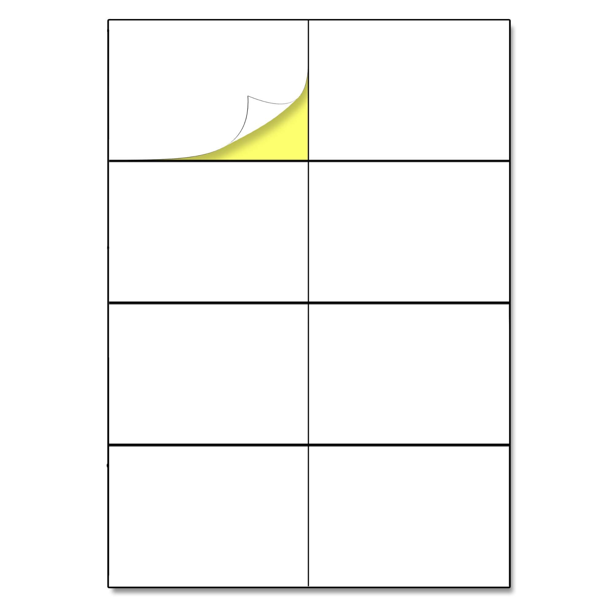 8 per Sheet, 25 Sheets, A4 White Sticker Labels, Laser/Inkjet Printing - 105 x 74.25mm