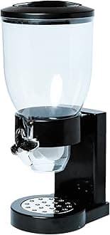 Cereal Food Dispenser Countertop Black Container Dry Storage for Pantry Rice Food Snack Exultimate