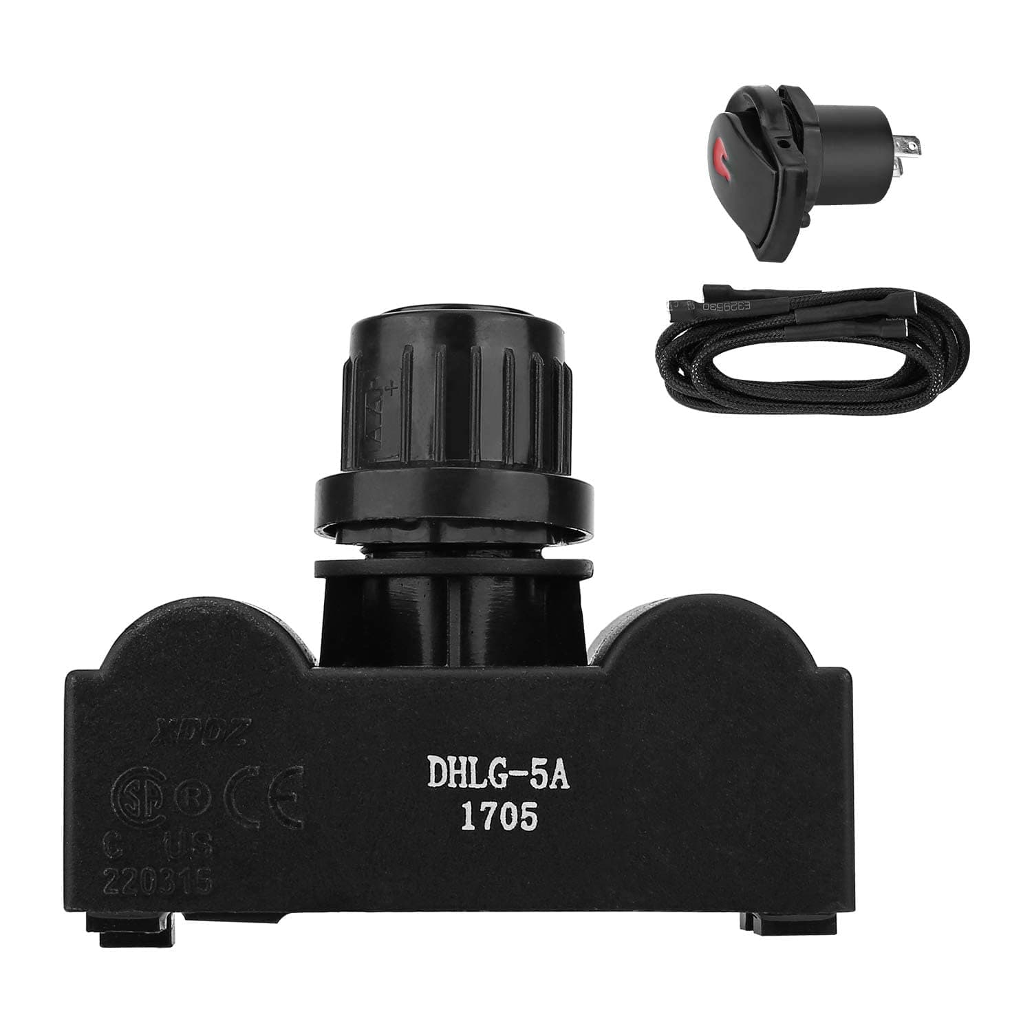 G515-0030-W2 Electronic Ignition Module for Universal Charbroil Grill 5 Burner Igniter, DHLG-5A Igniter for Charbroil Grill Replacement Parts and More, Ignition Module-5 Outlets and Switch/Off Button