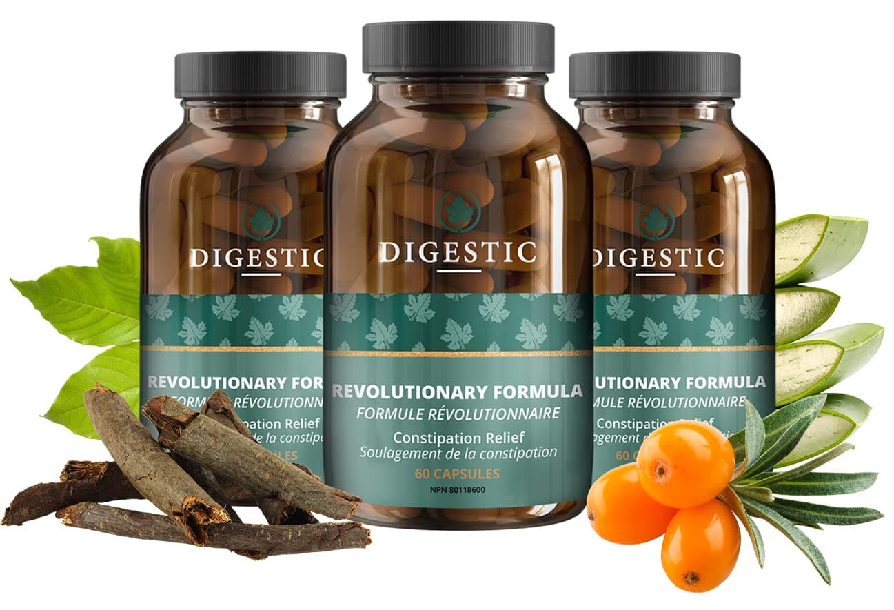 Digestic - Laxative for Constipation, Stool Softener, for Bloating and Gas, 3 Bottles