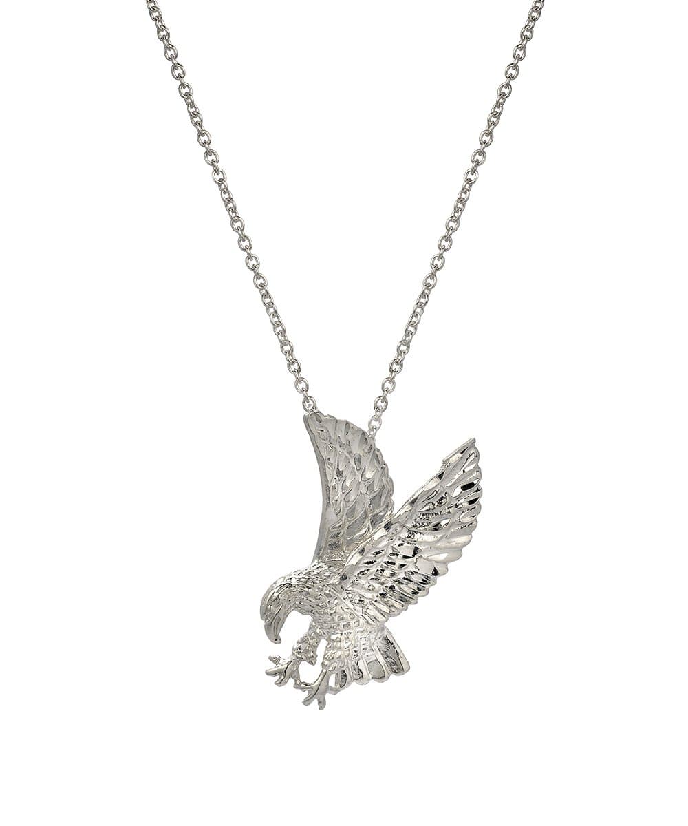 Silver AmericaSterling Silver Freedom Eagle Pendant Necklace, 18"