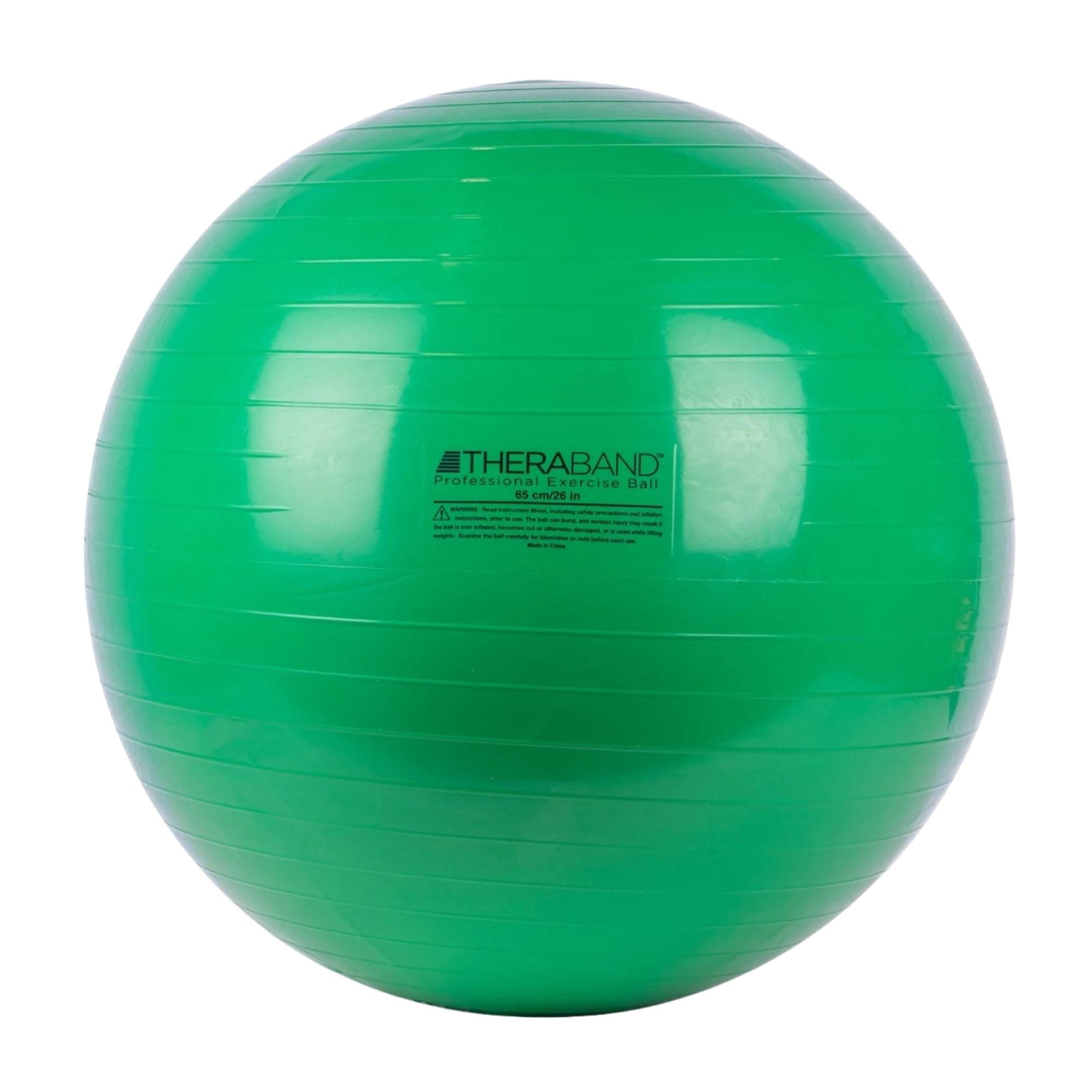 Standard Exercise Ball, 26" Green Stability Trainer for 5'7"–6'1" Users, Yoga & Pilates Ball, Balance & Core Trainer, For Athletes Fitness at Gym & Home