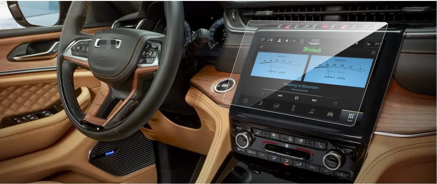 SATIS Screen Protector Compatible with 2021-2024 ALL NEW Grand Cherokee L Uconnect 5 10.1-inch Touchscreen,Anti Scratch,Bubble Free,9H Hardness Tempered Glass