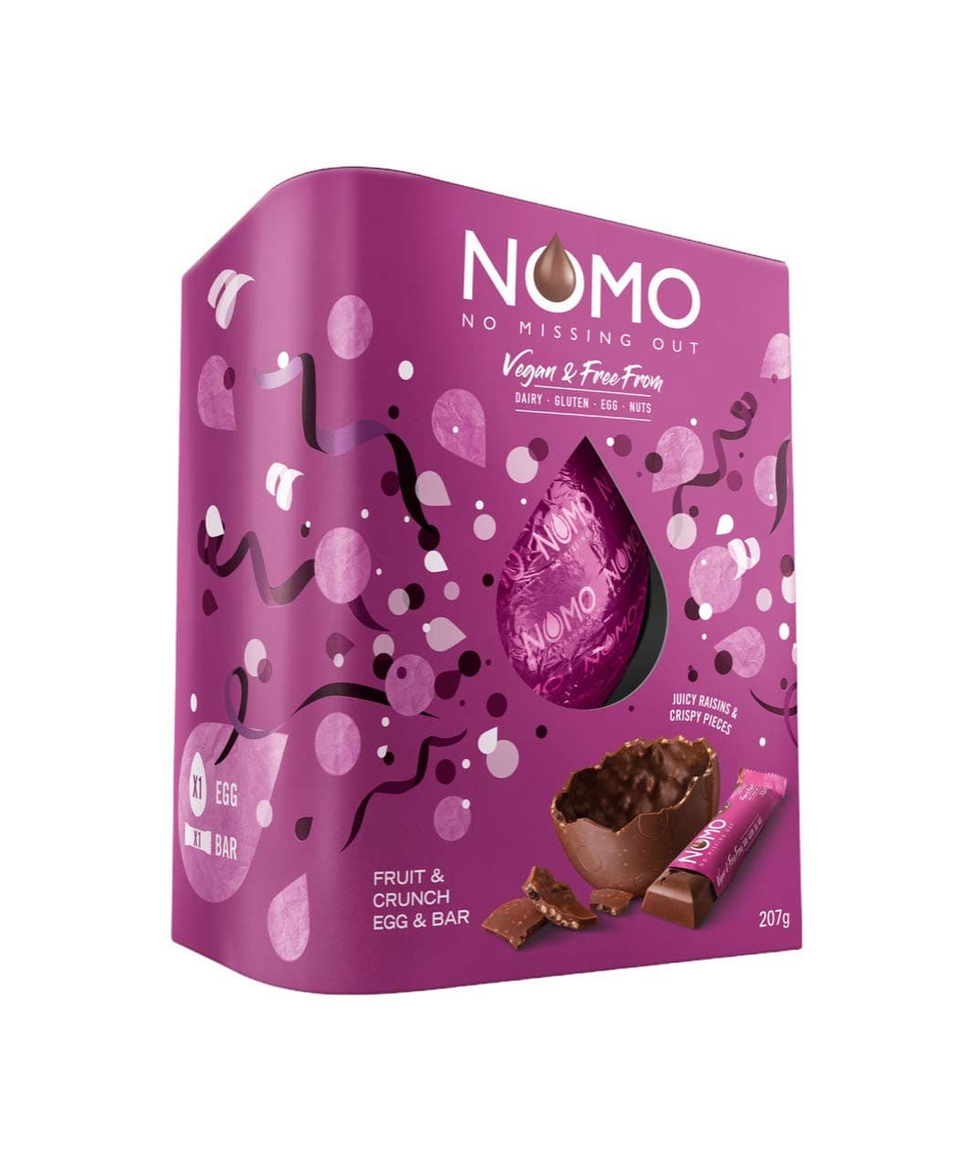 Easter 2022 - NOMO Fruit Crunch Vegan Easter Egg and Bar(207g).