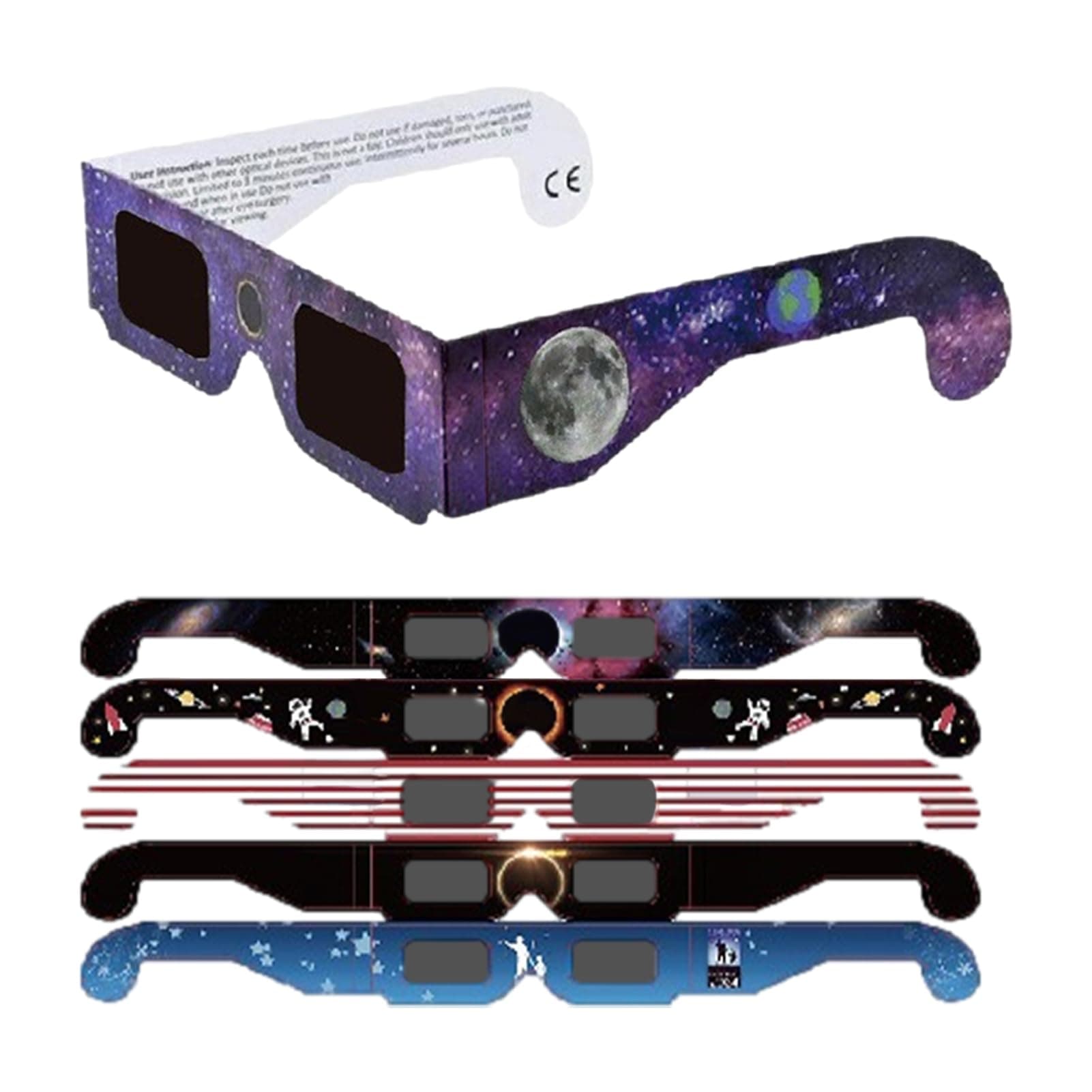 EWFAS Glasses | Solar Glasses Approved 2024 | Solar Viewing Glasses | Safe Shades for Direct Sun Viewing | Full Frame Lens for Educator, and Science Enthusiasts