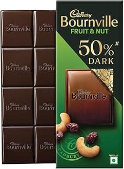 Bournville Fruit & Nut 50% Dark Chocolate Bar, 75 Gm