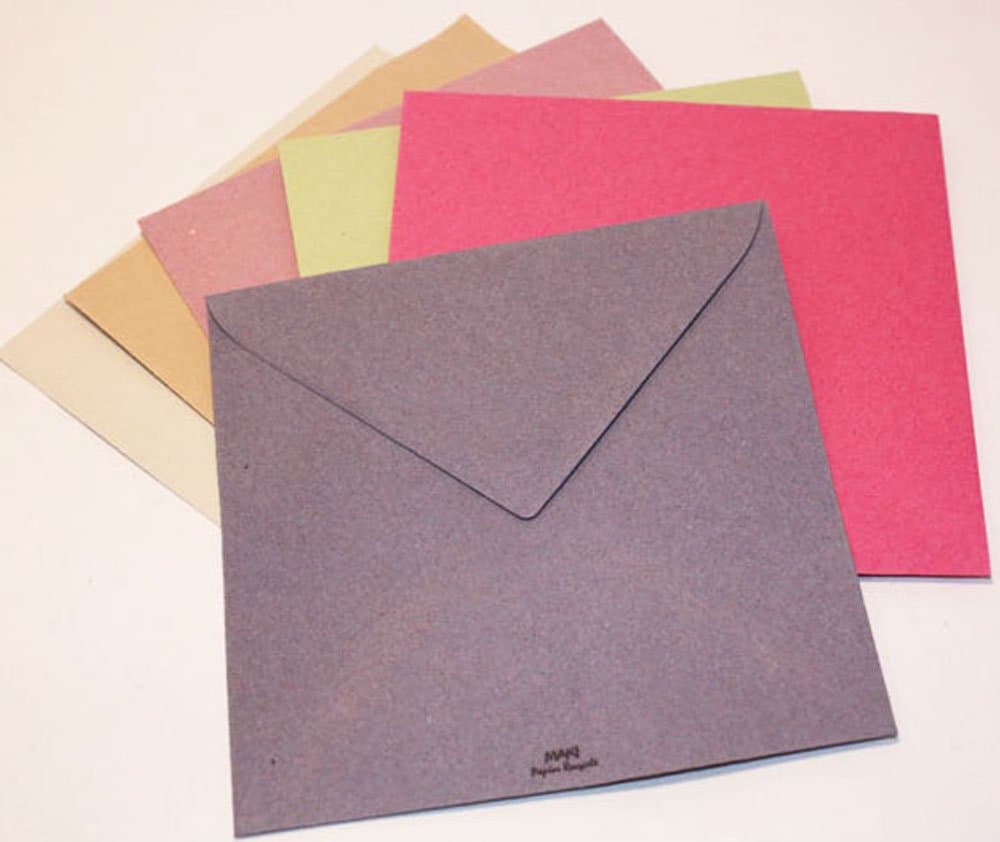 Couleurs de Provence Square Envelopes CA2 12.5 x 12.5 cm (100g per 100) Multicoloured [Made in France]