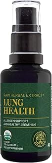 Global Healing Organic Lung Health Supplement - Herbal Nasal Decongestant Spray for Lung Cleanse, Respiratory Support and Mucus Relief To Breath Easy - Normal Nose Allergy and Sinus Defense - 1 Fl Oz
