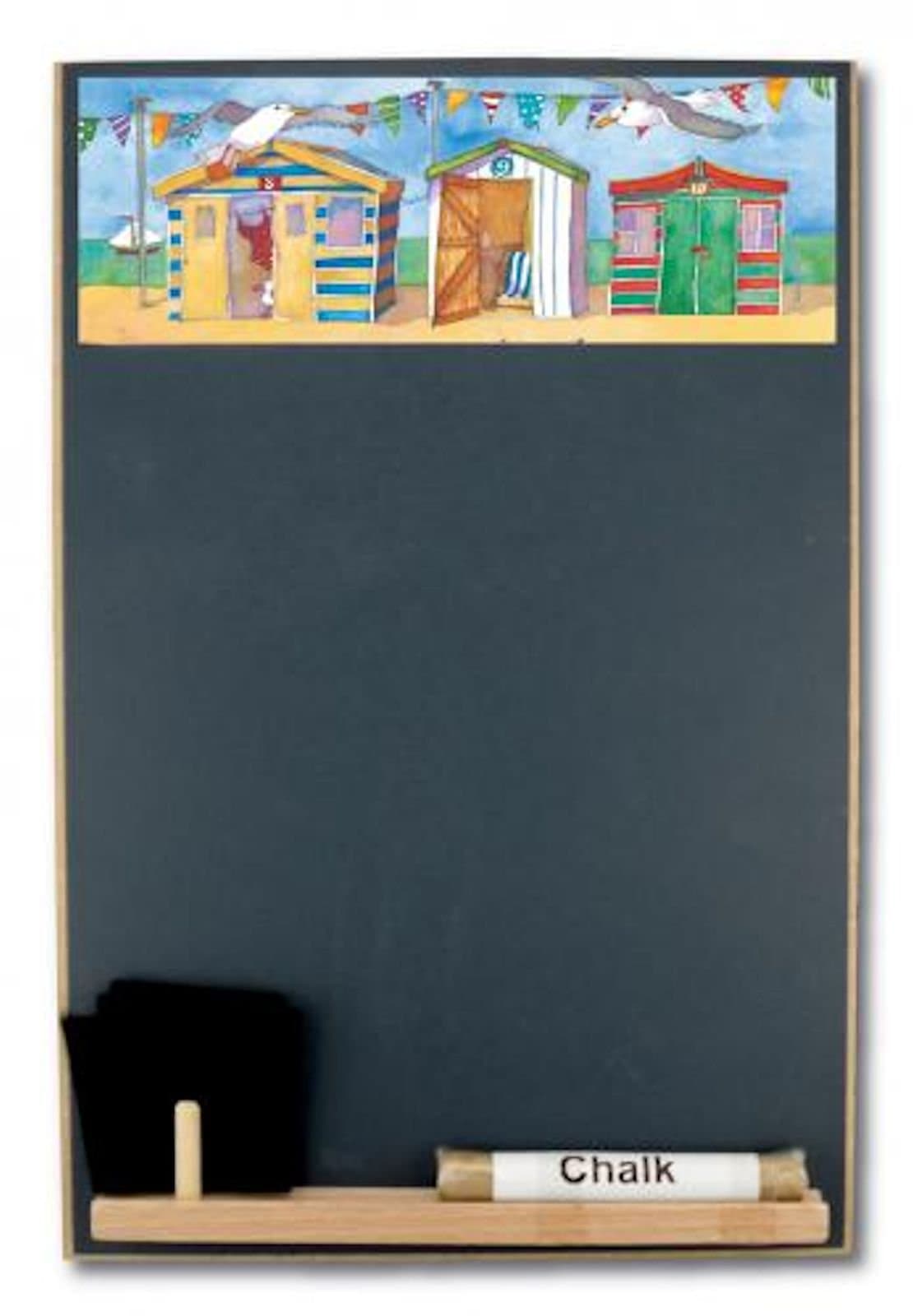Emma Ball A4 Chalk Board - Seaside Beach Huts