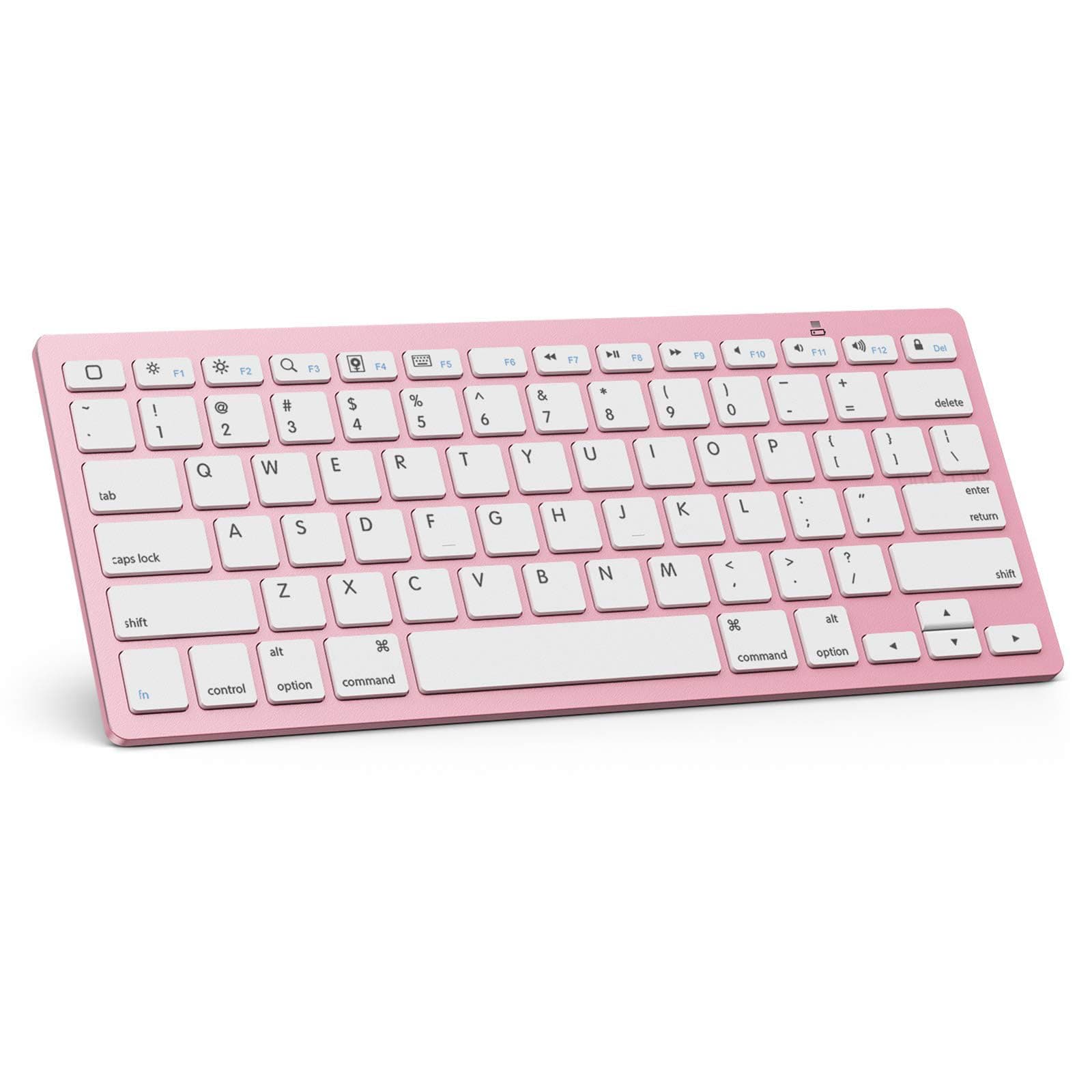 OMOTON Bluetooth Keyboard Compatible with iPad A16 11th 10th Generation, iPad 10.2 (9th/8th/7th), iPad Pro 13/12.9/11 inch, iPad Air/Mini and More iOS Devices, Rose Gold