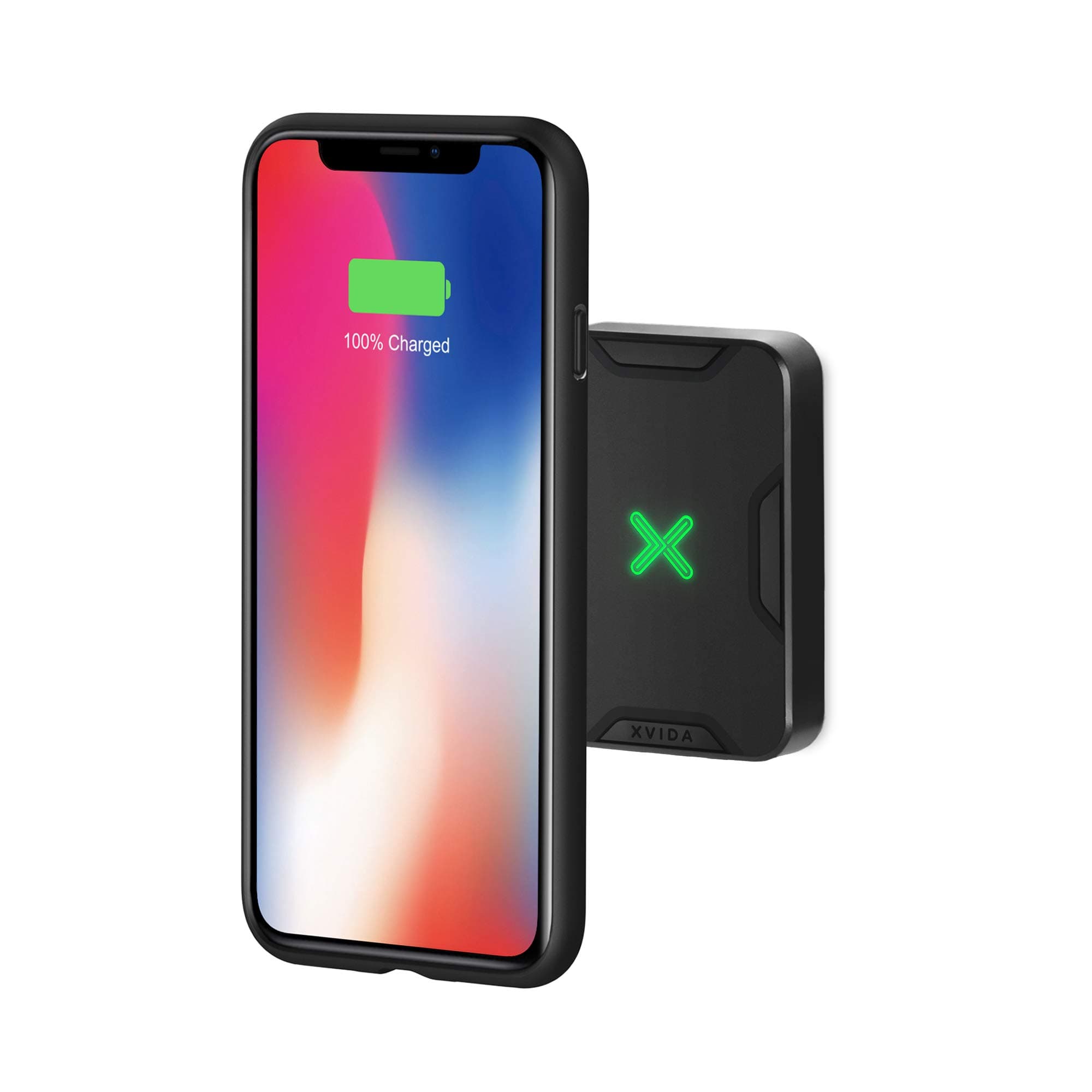 Xvida Magnetic Qi Wireless Charging Pad Wall Dock Mount (7.5/15W) for Xvida Cases for Iphone 11/Pro/Max, Iphone XS/Max, XR, Iphone 8/8Plus, Iphone X, Samsung Galaxy S10/10+/E, S9/9+, Note 9