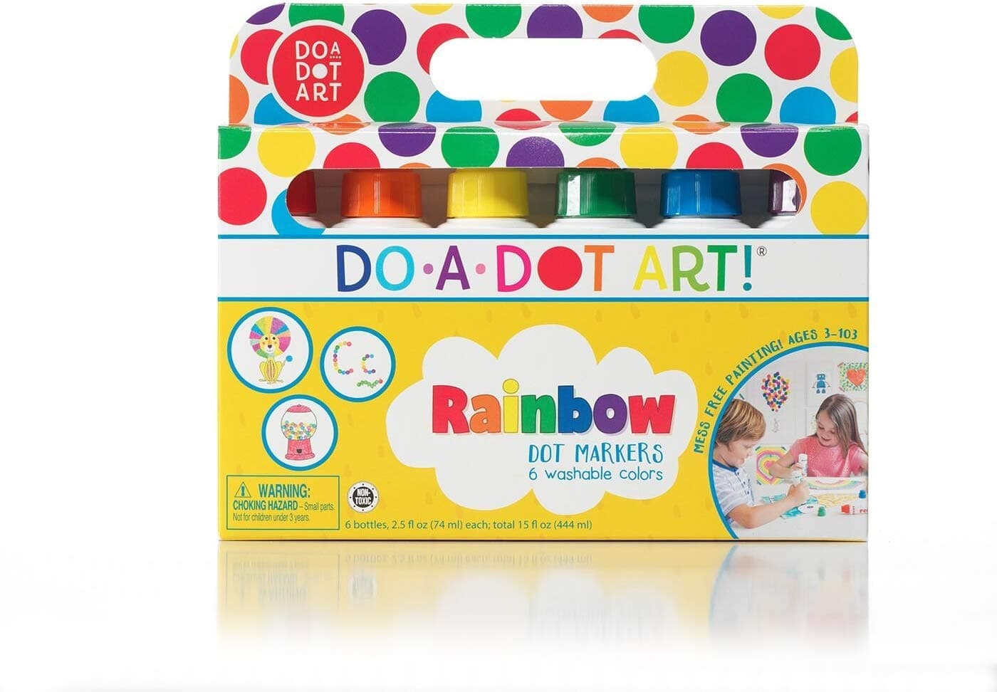 Do A Dot Art! Markers 6-Pack Rainbow Washable Paint Markers, The Original Dot Marker