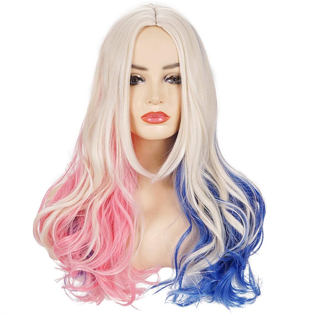 Pink Blue Blonde Cosplay Wig