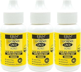 Wonder Lace Bond Extra Mega Hold 1.18 Oz (3pack) – Original, No Residue, Improved Formula, Easy to Apply, Fast Drying, Waterproof, Latex Free