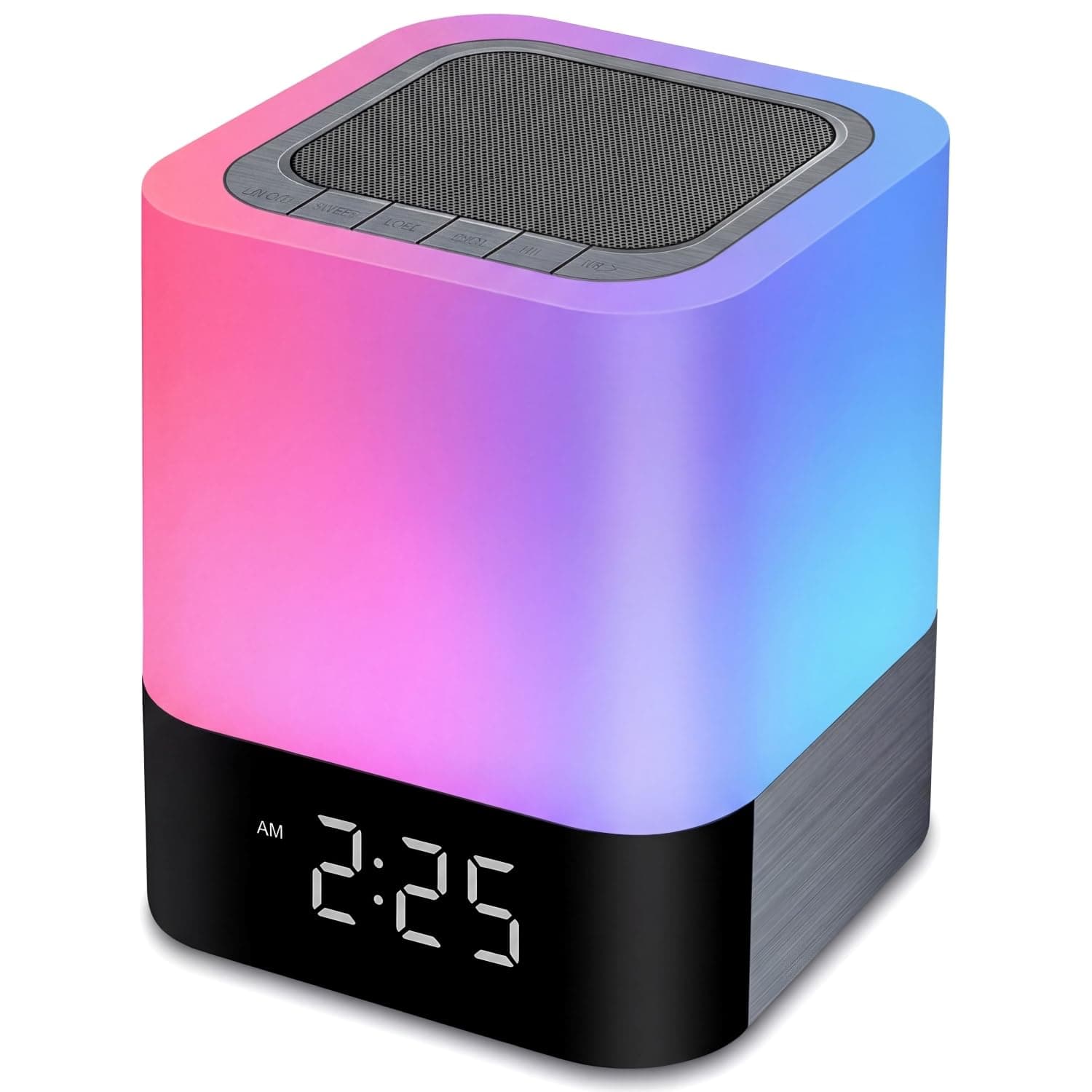 Gallstep Night Lights Bluetooth Speaker, Alarm Clock Bluetooth Speakers Touch Sensor Bedside Lamp Dimmable Multi-Color Changing Bedside Lamp, MP3 Player, Wireless with Lights