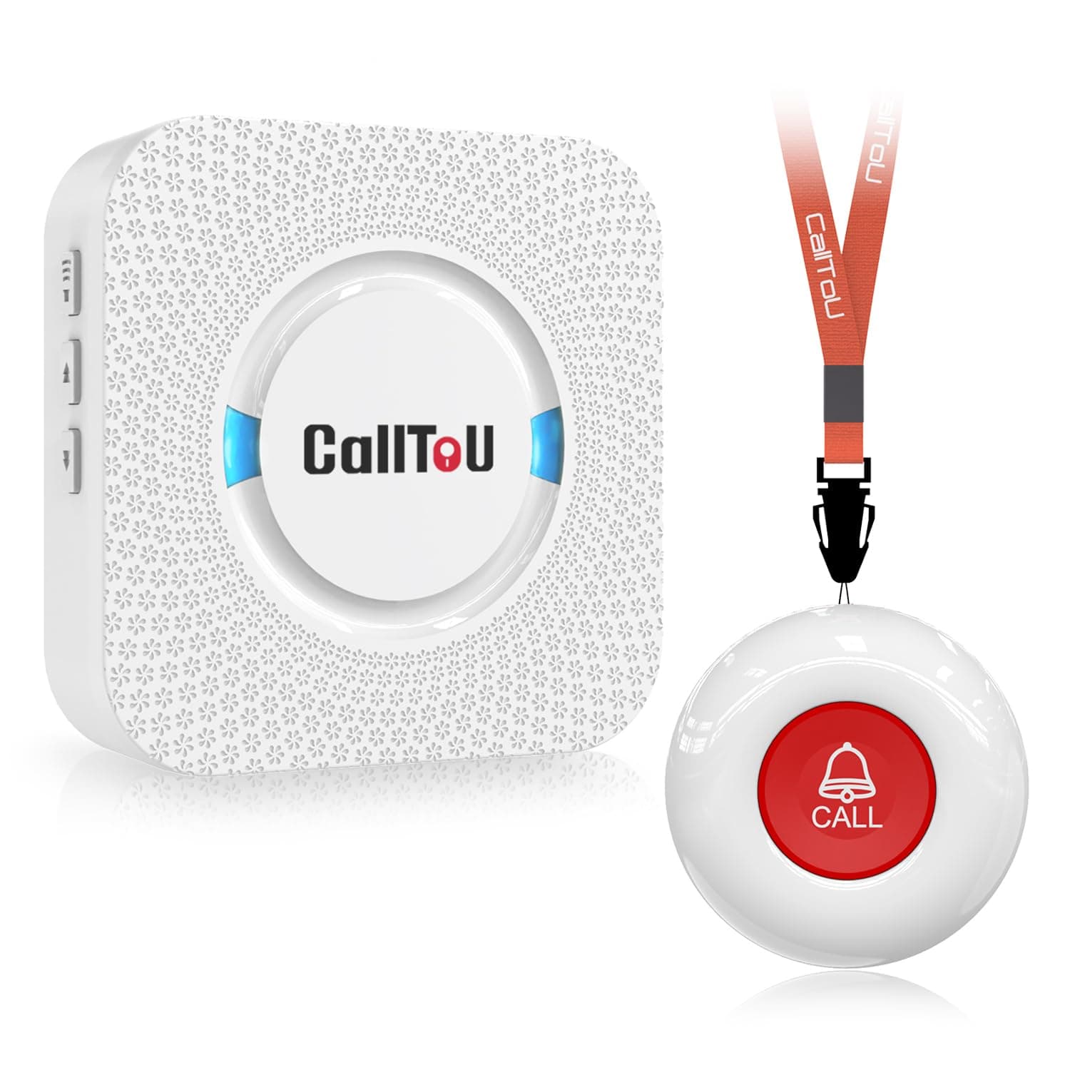 CallToU Wireless Personal Alarms for Elderly Call Button Panic Alarm 500ft Nurse Call Bell Patient SOS System for Home/Personal Caregiver Pager with 1 UK Plug-In Receiver 1 Waterproof Button