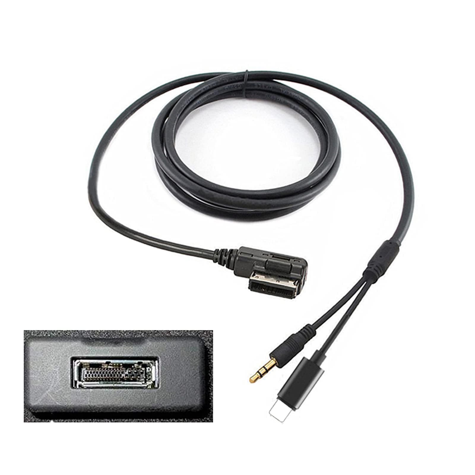 MMI MDI Aux Charging Cable 3.5 mm AUD-io Adapter Kits for Merced-ES Ben-z, Compatible with iP13 13 Pro 12 11 Xs Max XR