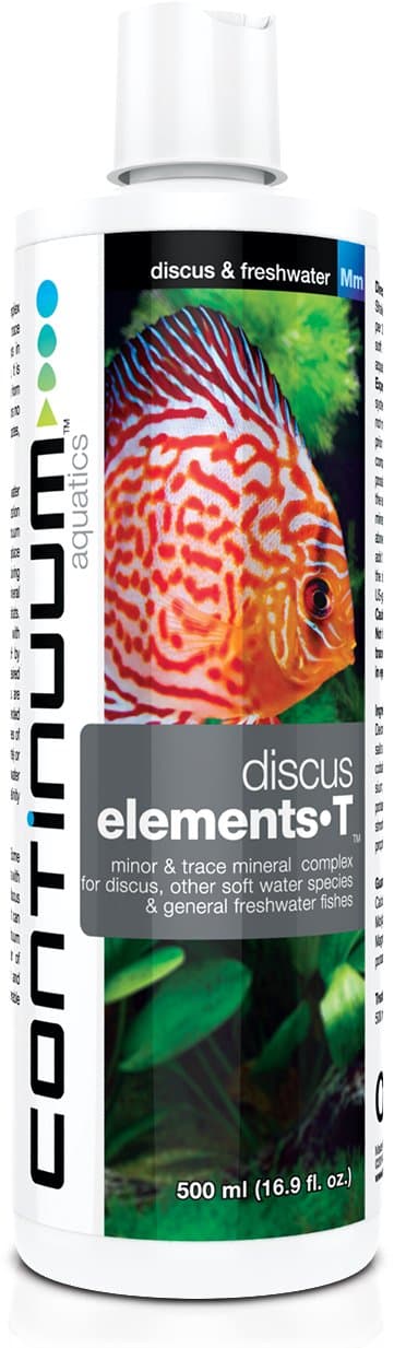 Continuum Aquatics Discus Elements-T - Minor & Trace Mineral Complex for Discus, Other Soft Water Species & Freshwater Fish, 500 ml
