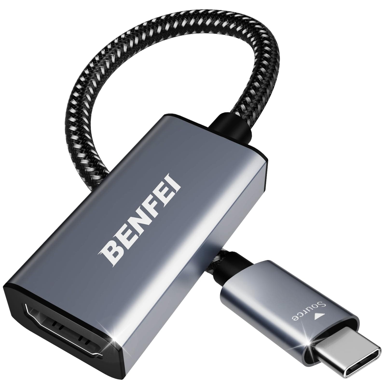 USB C to HDMI Adapter, BENFEI USB Type-C to HDMI Adapter [Thunderbolt 3/4 Compatible] with iPhone 15 series, MacBook Pro/Air 2023, iPad Pro, iMac, S23, XPS 17, Surface Book 3 and More