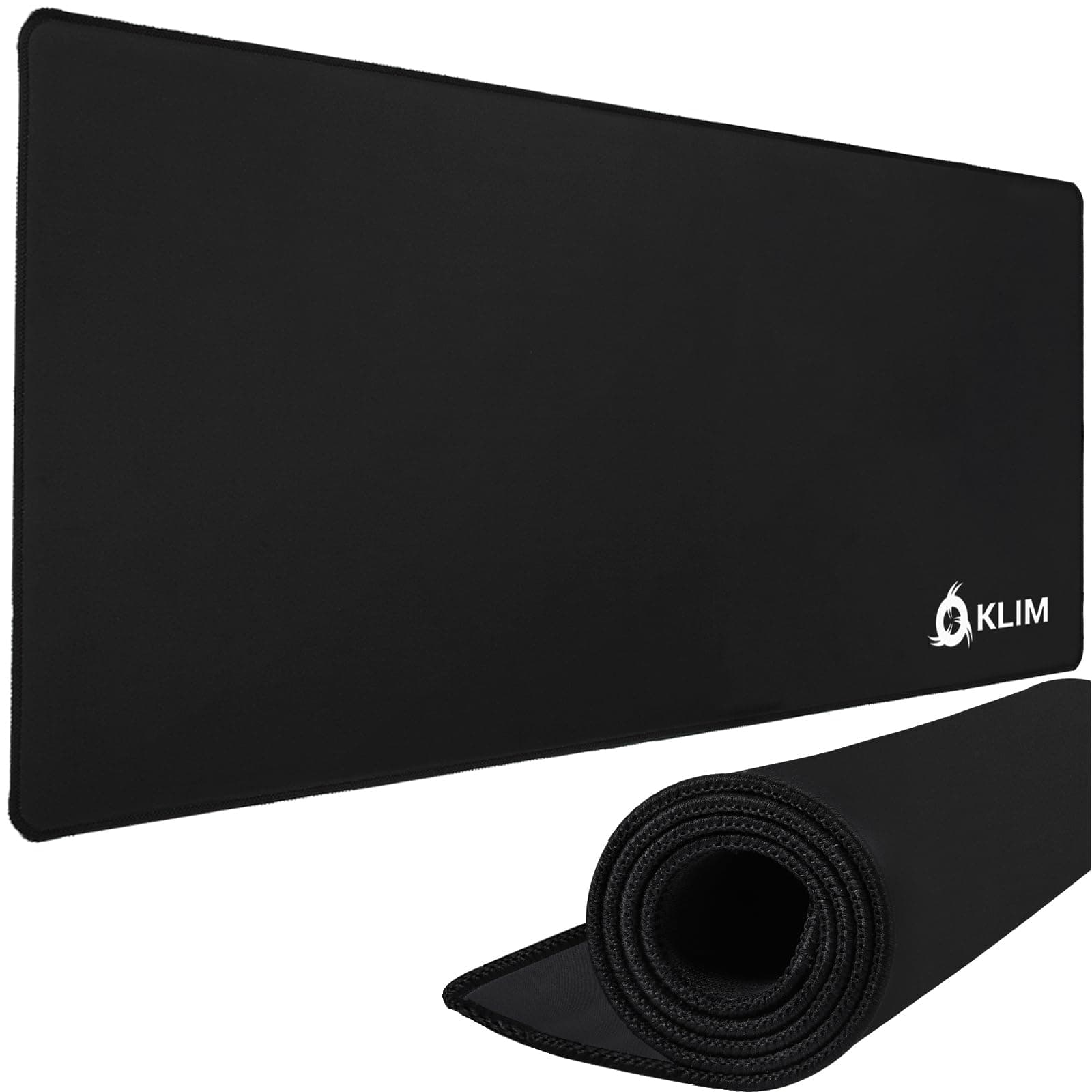 KLIM Mousepad XXL 2024 - Extended Surface - Extra Large Gaming Mousepad Mat - Non-Slip Rubber Base - High Precision Textured Surface - 900 x 400 x 4 mm - Black