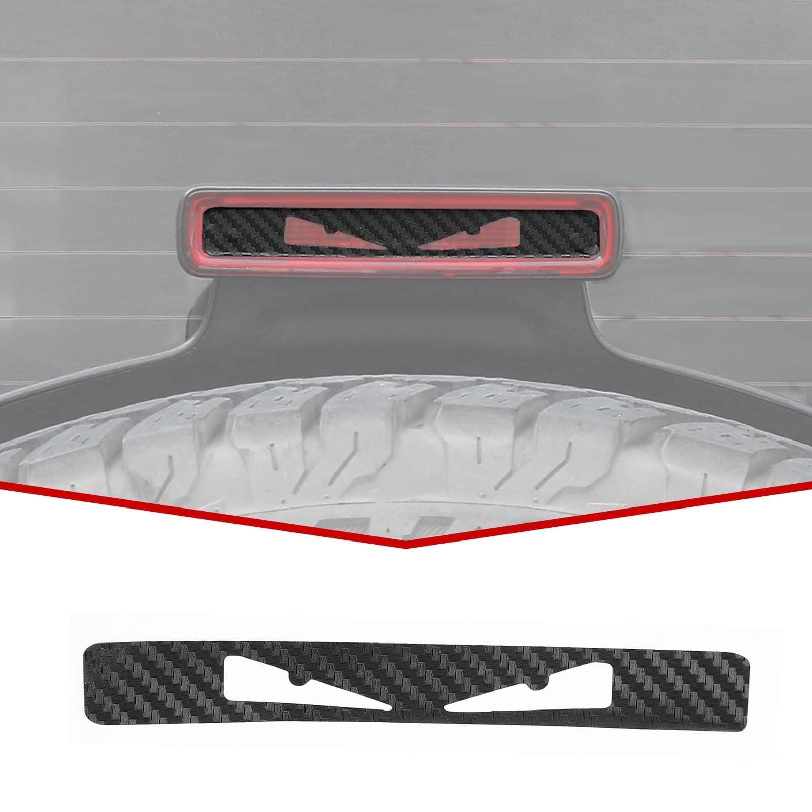 JeCar Third Brake Light Decal Carbon Fiber High Mount 3rd Brake Light Sticker Fit for Jeep Wrangler JL JLU 2018-2025