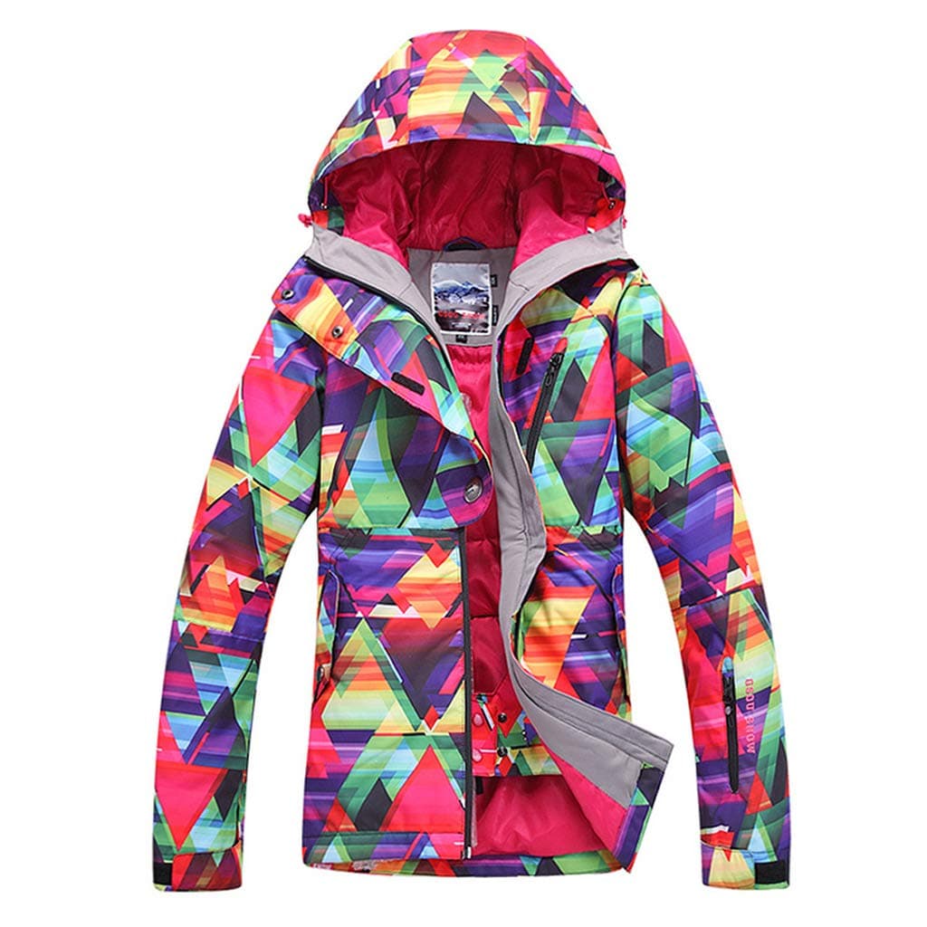 APTRO Women's ski Snowboard Jacket Waterproof Warm Winter Lined Jacket Colorful Printed 912 L