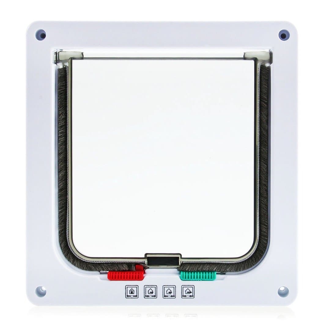 Small Insulated Cat Through Wall Pet Cat Door Lockable with Telescoping Frame