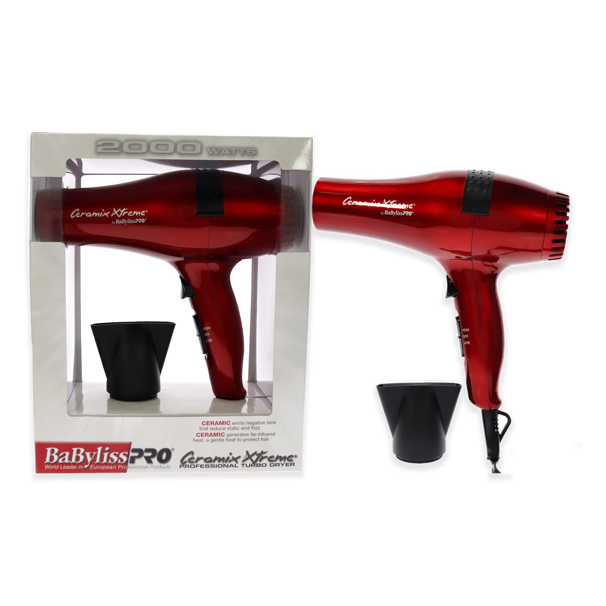 BaBylissPRO Ceramix Xtreme Dryer, Red