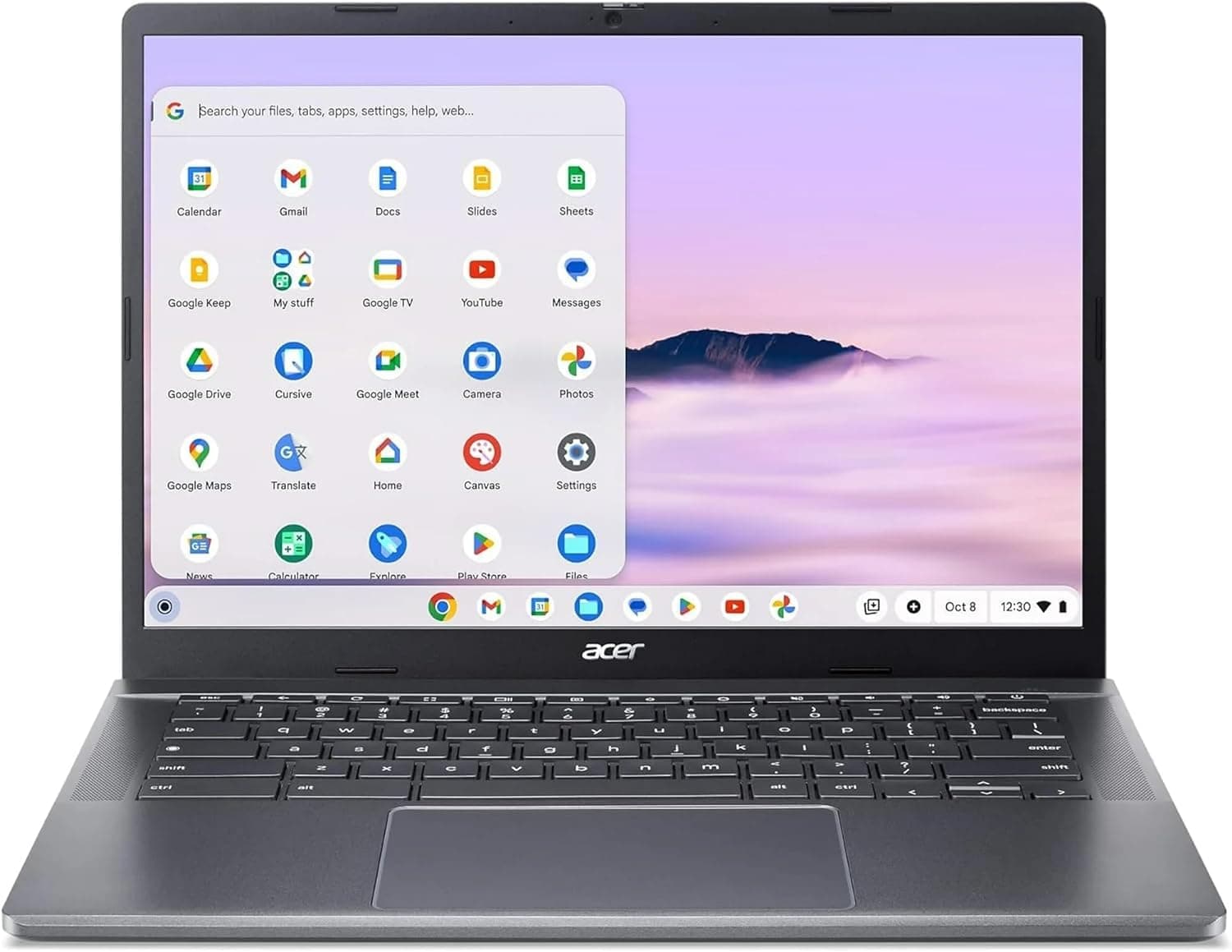 2024 Chromebook Plus 514 Touchscreen Laptop, Intel 8-Core i3-N305, 8GB LPDDR5, 512GB SSD, 14" FHD IPS Touch Display, Wi-Fi 6E, FHD 1080P Webcam, SD Card Reader, Chrome OS, Cefesfy Design Mouse