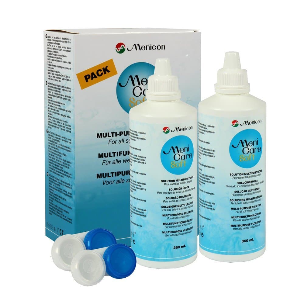 Menicare 2 x 360 ml Soft Multi-Purpose Solution