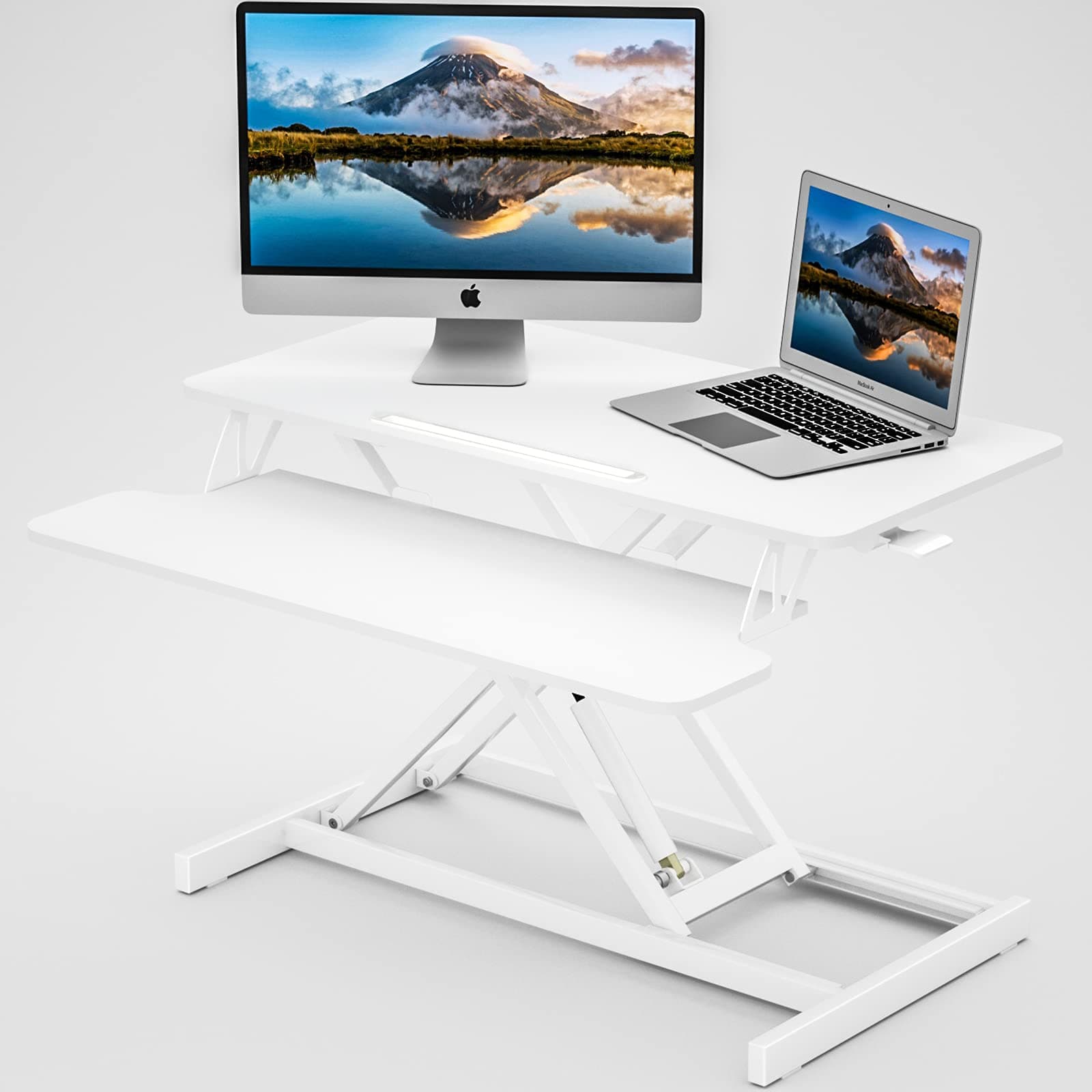 Standing Desk Converter, 36"/91cm Wide Height Adjustable Quick Sit to Stand Up Desk Riser for Dual Monitor