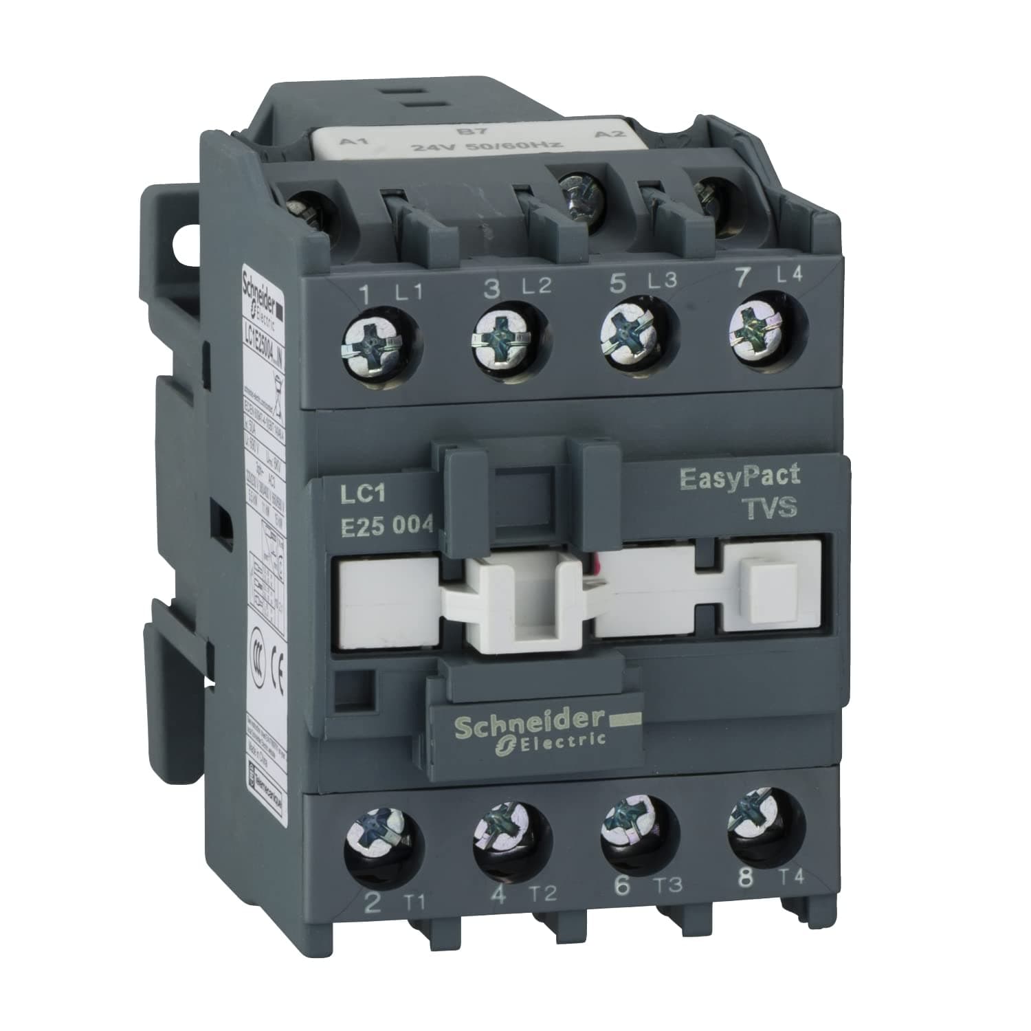 EasyPact TVS contactor for resistive load with poles composition 4P (4 NO), 100A - AC1-220V 50Hz WB-LC1E25004M5WBIN