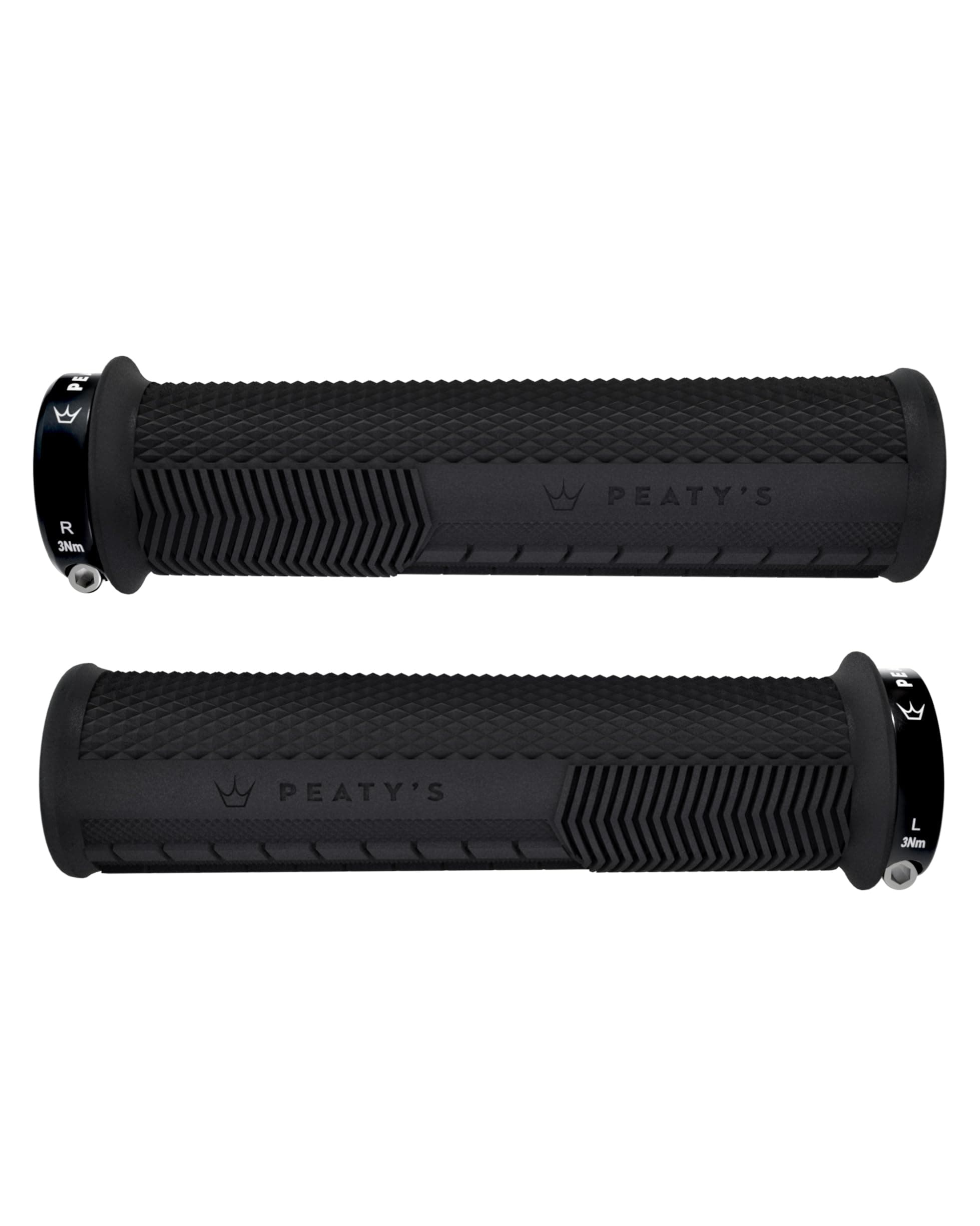 Peaty's Monarch Grip - Knurl - Black, Thick/Thick
