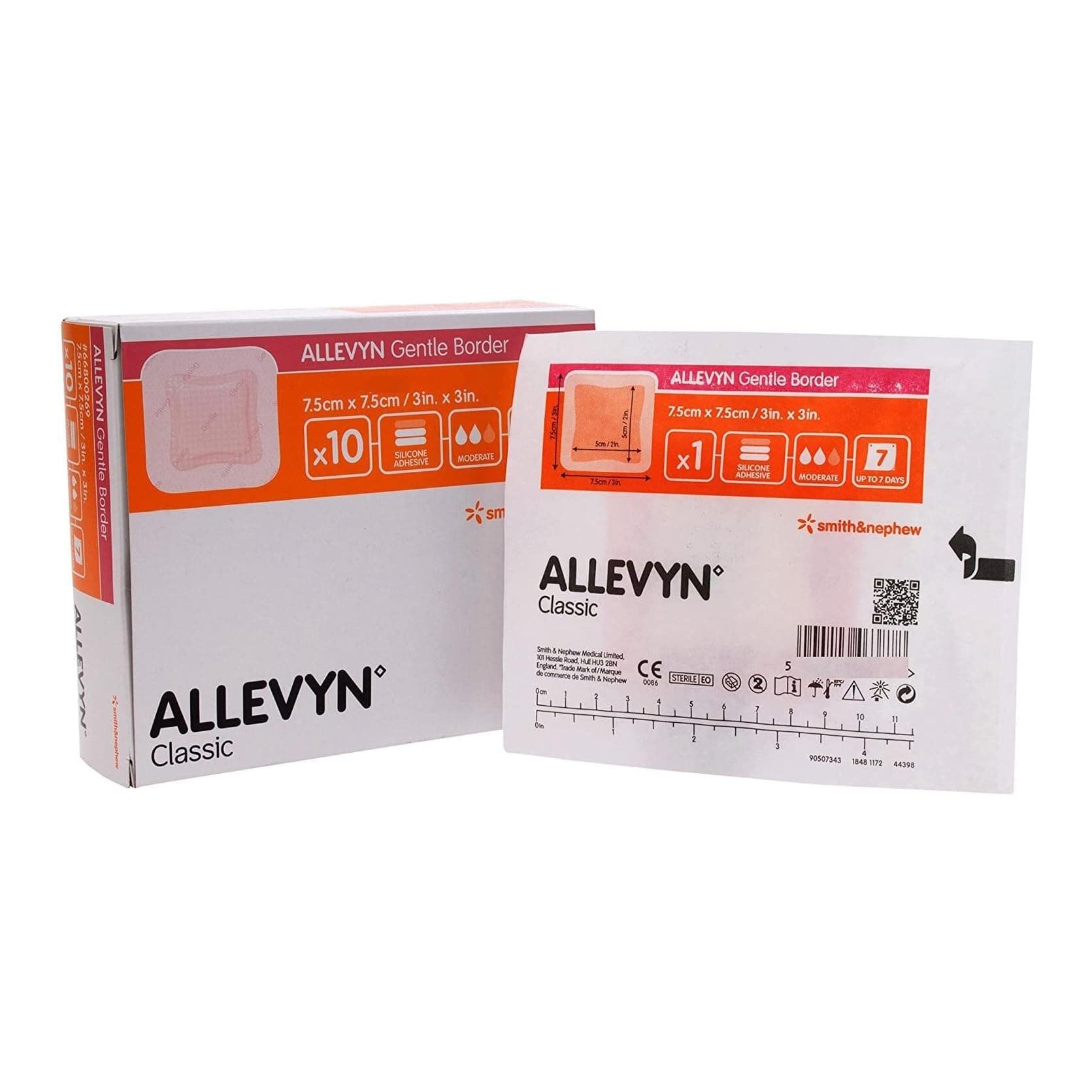 ALLEVYN Gentle Border - 7.5cm x 7.5cm (x10)