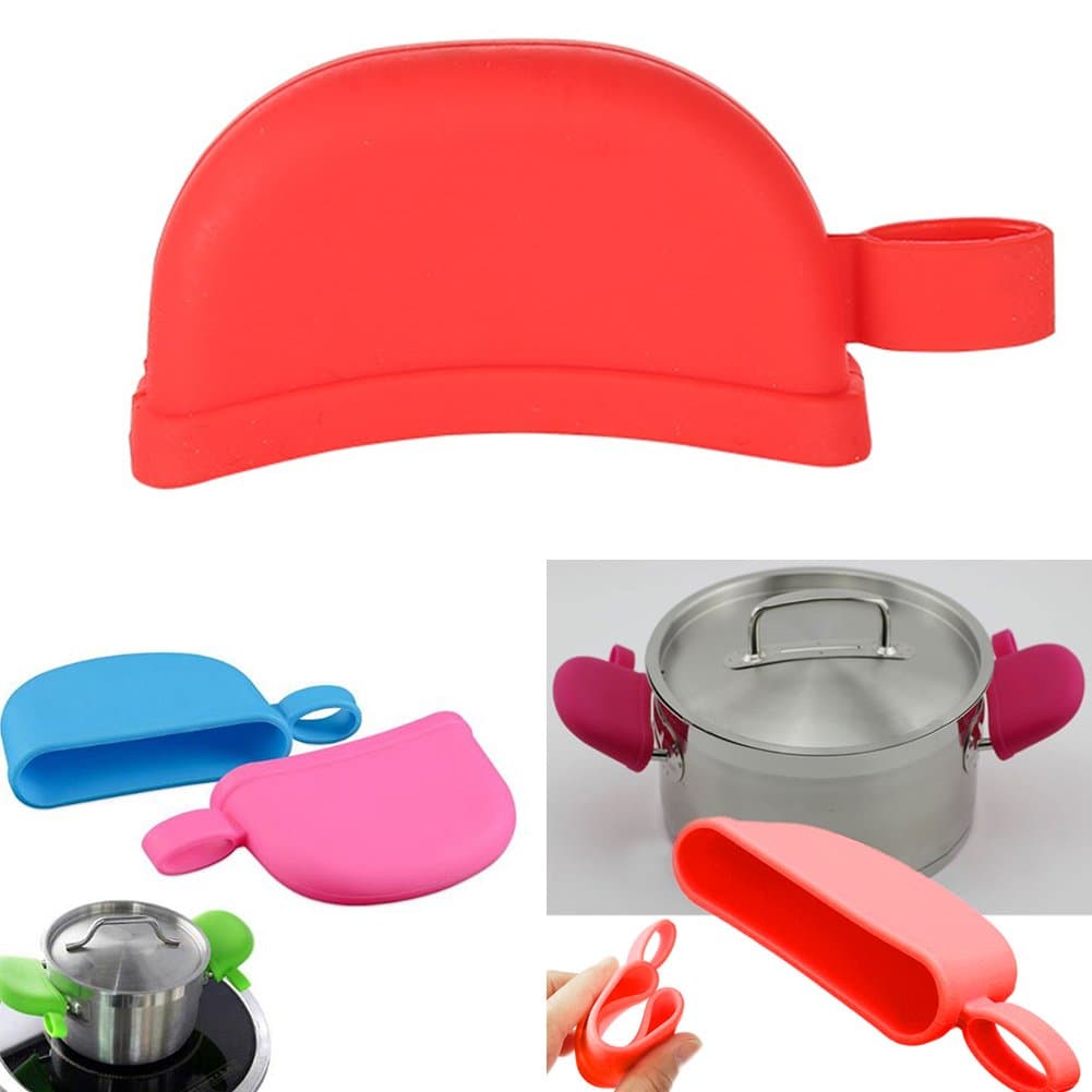 2Pcs Silicone Hot Handle Holder, Pan Pot Handle Cover for Cast Iron Skillets & Metal Frying Pans, Protect Your Finger Prevent Burns(Random Color.)