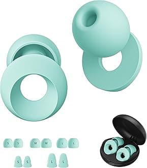 Ear Plugs for Sleeping Noise Reduction, Earplugs for Noise Cancelling with 5 Pair Ear Tips in S/M/L,30-35dB High Fidelity Hearing Protection Ear Plugs for Sleep,Snoring,Focus,Noise Sensitivity