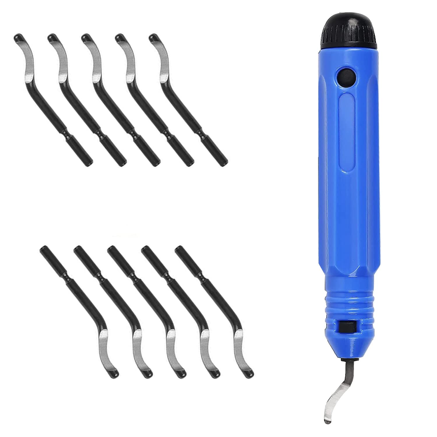 XPOOS1 Set Hand Deburring Cutters With 8 Replacement Blades, Deburring Tool For Plastic With 360 Degree Rotated Design, Deburring And Trimming Tools, For Steel, Metal, Aluminum, Copper Or Plastic