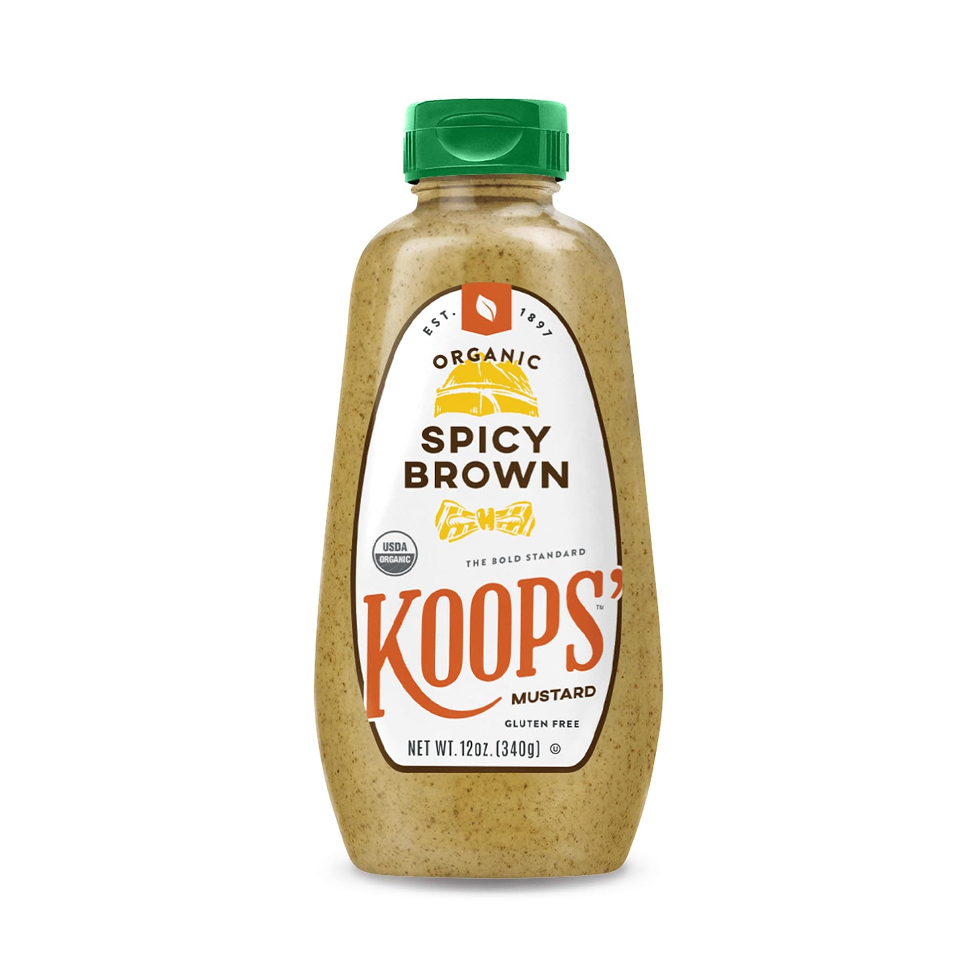 KOOPS MUSTARD SPICY BROWN ORG 12 OZ