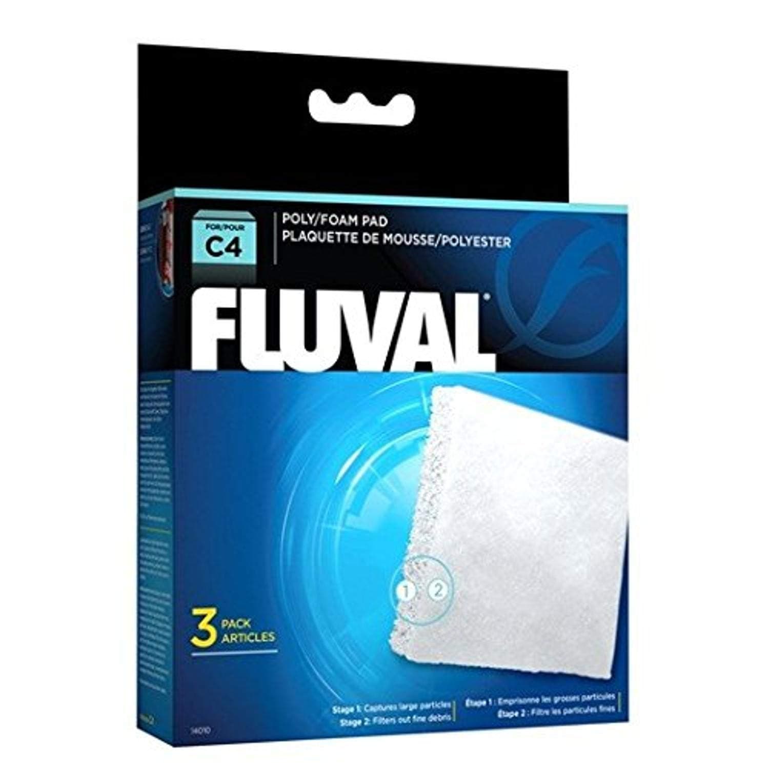 FluvalC clip-on filter foam, Poly cartridge 3-pack