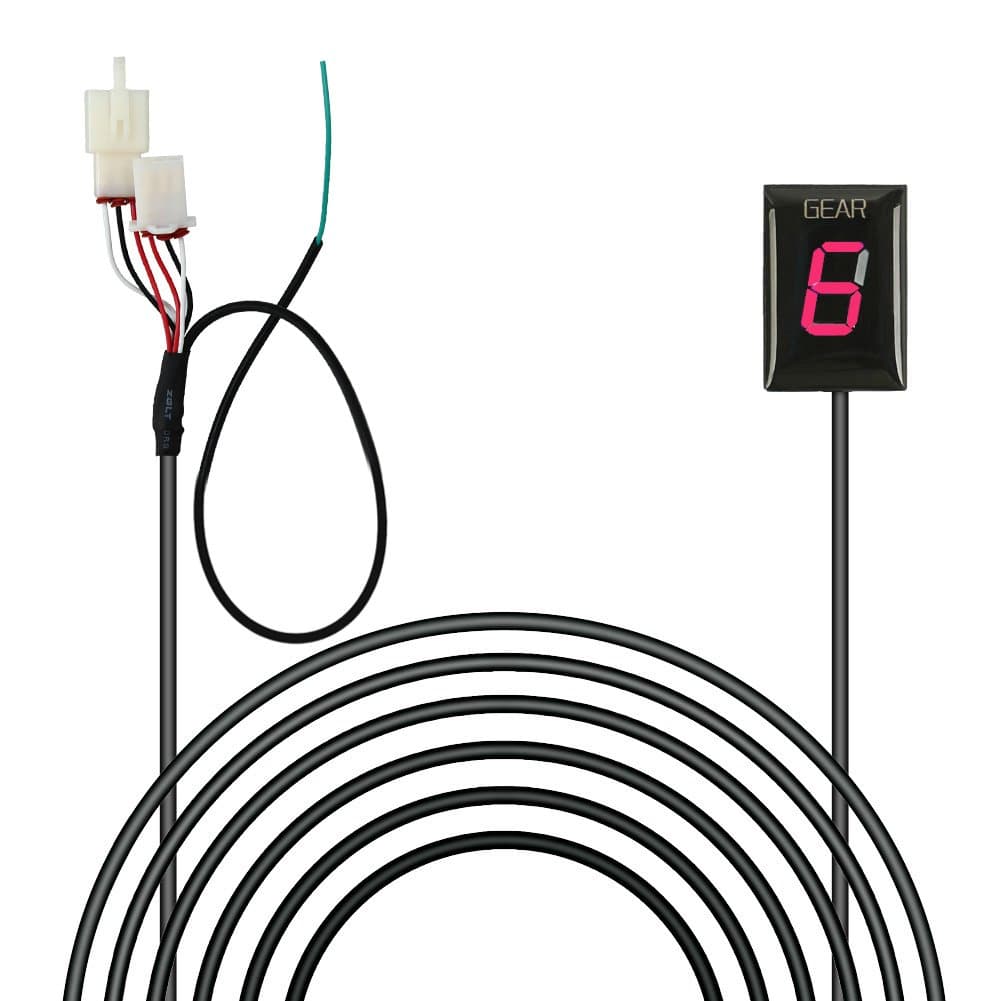 IDEA Waterproof Motorcycle Gear Indicator LED Display Plug & Play for Honda (Old Year Model, Red)