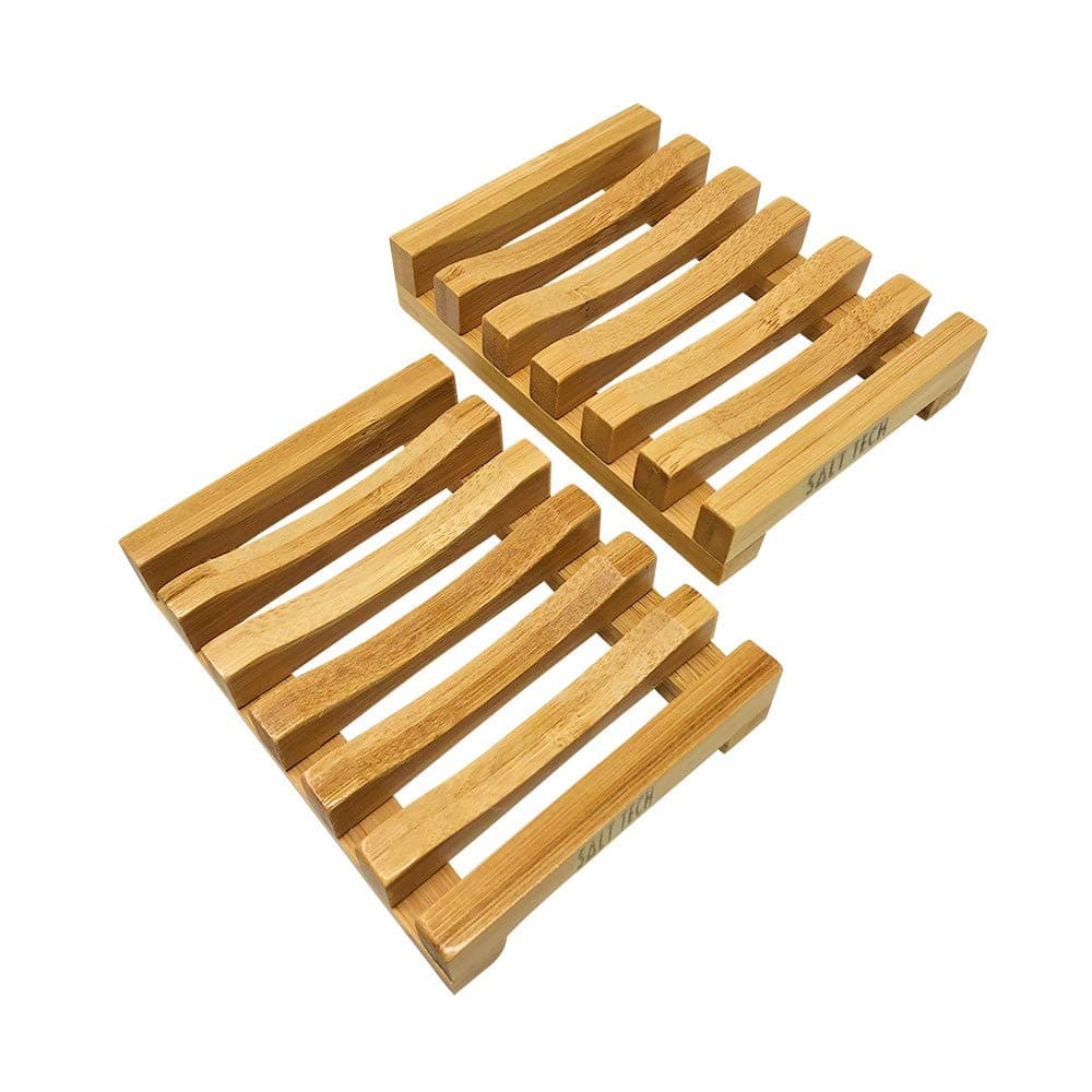 Salt Tech (Bamboo (2pc)) - Classic Bamboo Soap Dish (2pc)