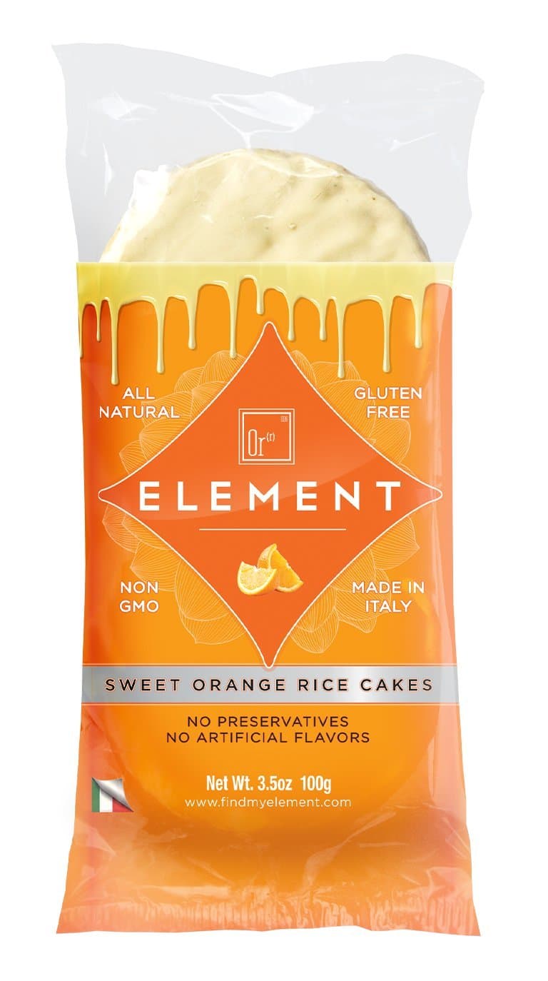 Element Sweet Vanilla Orange Rice Cakes, 6 Count (Pack of 12)