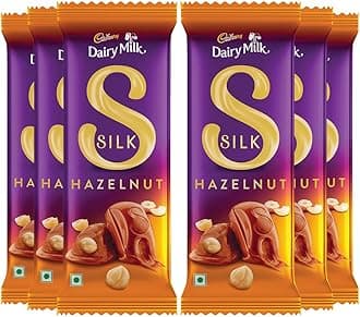 Cadbury Dairy Milk Silk Hazelnut Chocolate Bars, 54 g (Pack of 6)